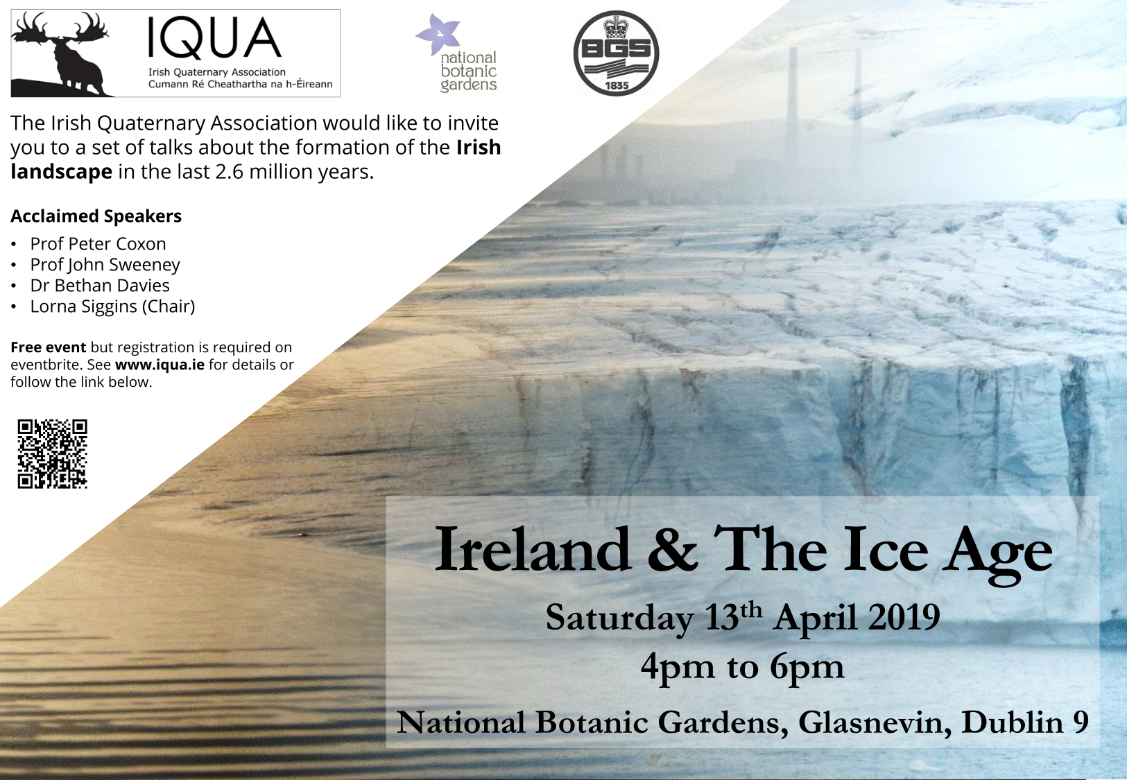 Ireland and the Ice Age: a public event – Irish Quaternary Association